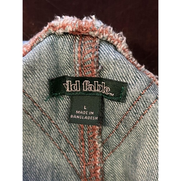 Wild Fable Overalls Womens Large Light Wash Denim Bib Distressed Ripped Jeans - Picture 11 of 12